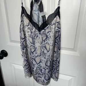 Amazon XL Snake & Lace Tank Top